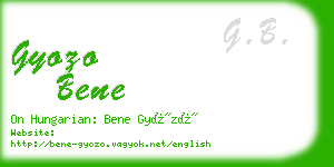 gyozo bene business card